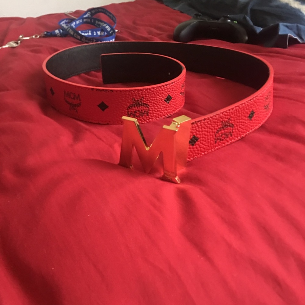 Red mcm belt